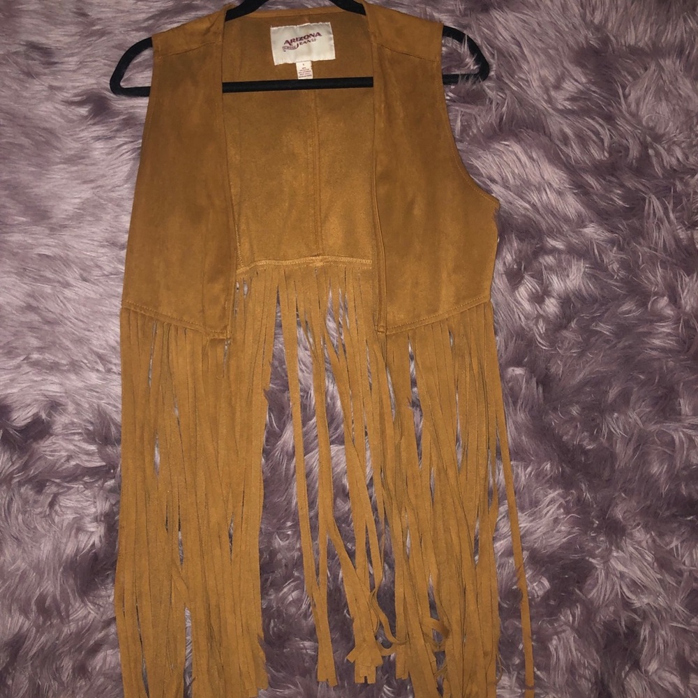 Camel Fringe Vest